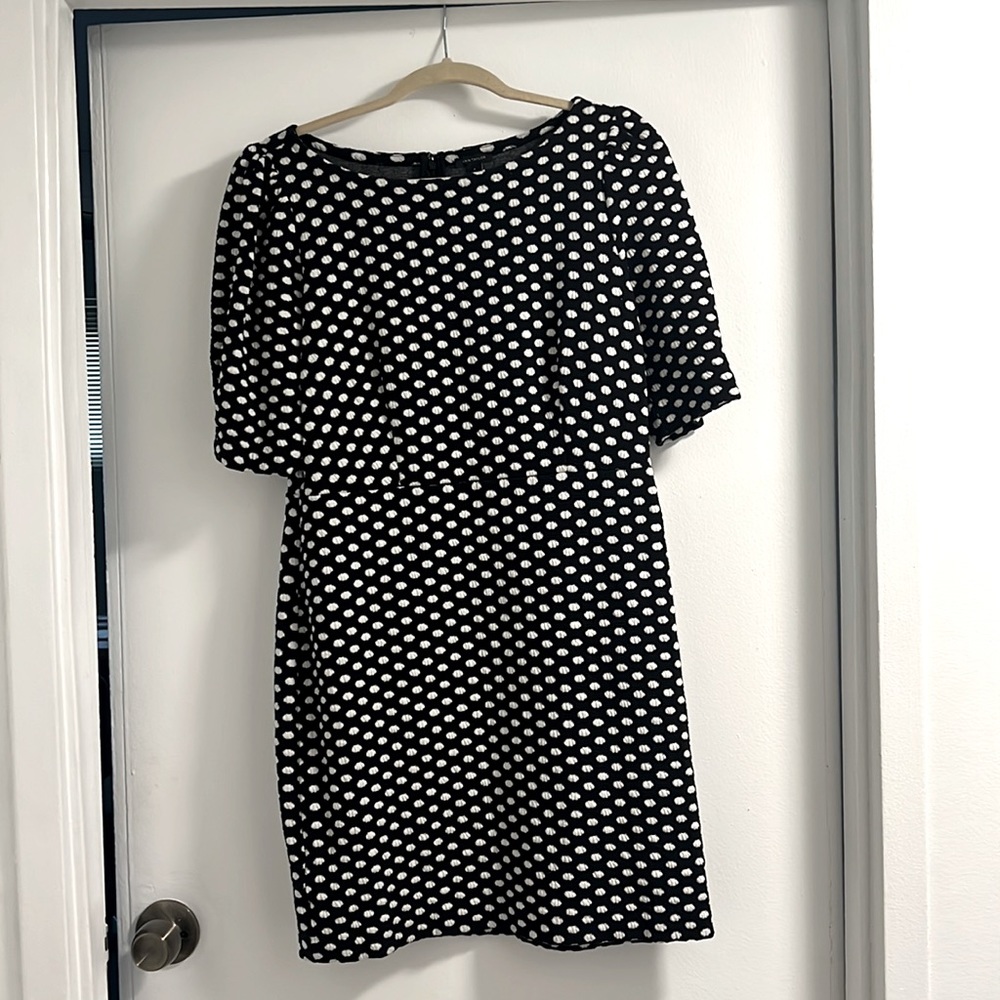 Black and white polka dot Ann Taylor dress